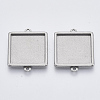 Tarnish Resistant 304 Stainless Steel Cabochon Connector Settings X-STAS-R101-05A-1