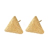 Brass Textured Stud Earrings EJEW-A143-02D-G-4
