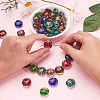 60Pcs 6 Colors Handmade Gold Sand Lampwork Beads LAMP-BT0001-01-4