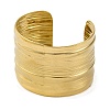 Ion Plating(IP)  304 Stainless Steel Cuff Bangles for Women BJEW-D050-01G-2