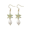 Anti-Tarnish Electroplate Bicone Glass Pearl Teardrop Beads Dangle Earrings EJEW-MZ00765-02-2