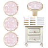 4 Bags Round Zinc Alloy Acrylic Drawer Pull Handles FIND-DR0001-85B-1