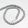 Electroplate Non-magnetic Synthetic Hematite Beads Strands G-J169C-3mm-M-3