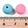 Rubberized Style Imitated Silicone Acrylic Beads MACR-T048-01C-13-3