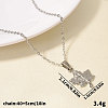 304 Stainless Steel Maple Leaf Pendant Necklaces for Women WG7180D-01-1