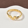 Brass Micro Pave Cubic Zirconia Finger Rings RJEW-H258-21G-2