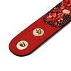 Faux Suede Snap Cord Bracelet LS-BJEW-F428-13-3