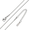 10Pcs 0.9MM 304 Stainless Steel Round Snake Chain Necklaces NJEW-G203-03P-3