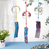 BENECREAT 3Pcs 3 Style Japanese Glass Wind Chimes DJEW-BC0001-14-6