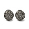 CZ Brass Micro Pave Grade AAA Clear Color Cubic Zirconia Round Beads LS-KK-O065-8mm-05B-NR-5