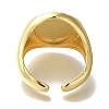 Rack Plating Round with Saint Brass Open Cuff Rings RJEW-S411-11G-01-3