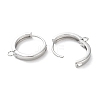 Brass Hoop Earrings Findings EJEW-M025-02G-2