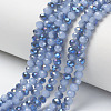 Electroplate Glass Beads Strands X-EGLA-A034-J4mm-I06-1