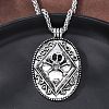 Tibetan Style Zinc Alloy Viking Pendant Necklaces NJEW-Z062-01AS-02-1