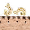 Alloy & Enamel & ABS Plastic Pearl Pendants PL-CBA415D-38G-3