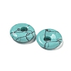 Synthetic Turquoise Donut/Pi Disc Charms G-G142-02O-2