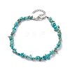 Natural Gemstone Beads Anklets AJEW-AN00583-04-1