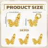 10Pcs Alloy Charms ENAM-LP0001-76-2