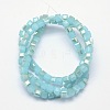 Imitation Jade Faceted Cube Half Rainbow Plated Electroplate Glass Beads Strands X-EGLA-E041-2mm-HR07-3