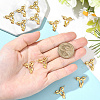 12Pcs 304 Stainless Steel Bowknot Connector Charms STAS-BBC0006-98-4