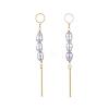 Natural Pearl Dangle Stud Earrings EJEW-JE03979-01-1