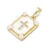 Brass Micro Pave Cubic Zirconia Pendants KK-H255-07G-01-2