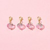 4Pcs Handmade Lampwork Strawberry Pendant Decorations HJEW-FS00041-03-8