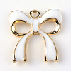 Bowknot Alloy Enamel Pendants X-ENAM-Q033-22C-2
