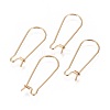 Ion Plating(IP) 304 Stainless Steel Hoop Earrings Findings Kidney Ear Wires STAS-L216-22B-G-1