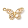 Brass Micro Pave Clear Cubic Zirconia Pendants KK-D504-22B-G-1