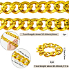 2Pcs 2 Styles Acrylic Cuban Link Chain Necklaces & Bracelets Jewelry Sets SJEW-SP0001-01G-2