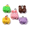 Animal Series Opaque Resin Pendants CRES-M038-06-1