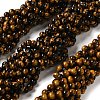 Nattural Tiger Eye Beads Strands G-GSR12mmC014-B-1