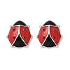 Brass Enamel Stud Earrings for Women EJEW-A126-04P-2