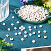 500Pcs Plating Acrylic Beads PACR-TADJ0001-01F-4