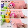 Random Single Color or Random Mixed Color Mini Plastic Craft Paper Punch Sets for Scrapbooking & Paper Crafts AJEW-L051-06-4
