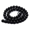 Natural Black Tourmaline Beads Strands G-G763-01-12mm-A-3