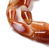 Natural Red Striped Agate/Banded Agate Beads Strands G-A223-A05-01-4