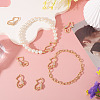 5Pcs Brass Micro Pave Clear Cubic Zirconia Screw Carabiner Lock Charms KK-TA0003-18-6