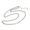 5MM 304 Stainless Steel Rolo Chain Necklaces for Men Women NJEW-H093-07B-P-5