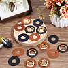 8 Bags 2 Colors Imitation PU Leather Eeyelet Patch PURS-CL0001-34G-4