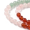 Chakra Natural Yellow Jade & Crystal Quartz & Green Aventurine & Rose Quartz & Carnelian & Sodalite & Amethyst Beads Strands G-NH0002-E03-6mm-5