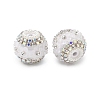 Bling Resin Rhinestone Flower Beads OACR-D310-01P-F-1