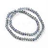 Electroplate Transparent Glass Beads Strands EGLA-A034-T4mm-G05-5