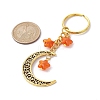 Tibetan Style Alloy Hollow Moon Pendant Keychain KEYC-JKC00690-04-2