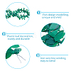 Plastic Leaf Napkin Rings AJEW-WH0528-94-4