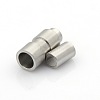 304 Stainless Steel Matte Surface Magnetic Clasps with Glue-in Ends STAS-O042-C-26-1