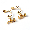   Brass Screw Clip Earring Converter KK-PH0026-14G-NF-2