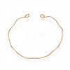 Brass Wavy Open Cuff Bangle Making KK-N258-02G-3