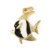 Brass Enamel Pendants KK-C110-22A-01G-1